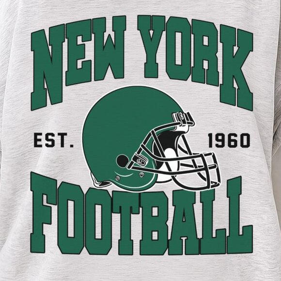 New York Football Style Crewneck Sweatshirt 17 - Picture 2 of 6